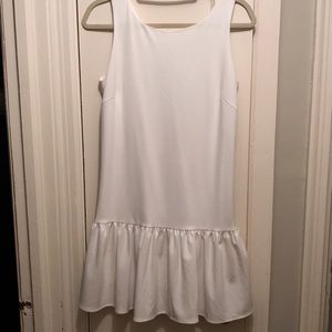 White low waisted mini dress